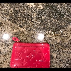 Louis Vuitton Pink Vernis Key holder/wallet